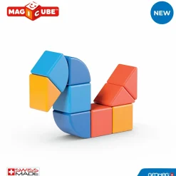 Geomag 201 magicube 3 shapes recycled animals 9 pcs> Costruzioni Bambini