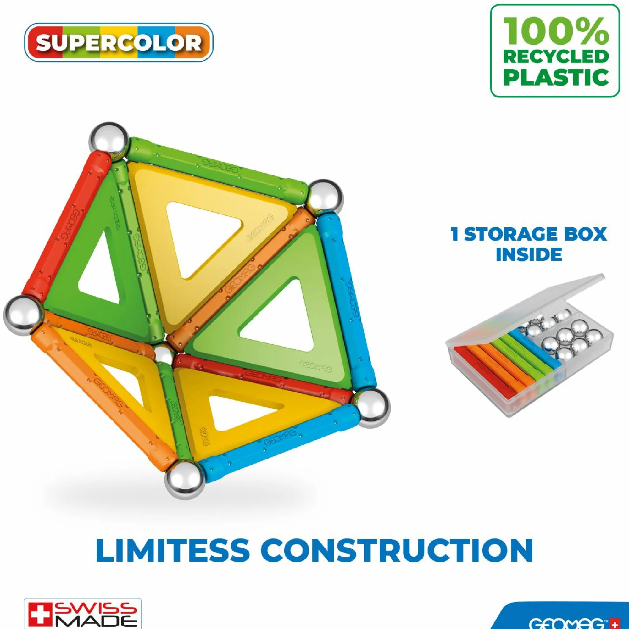 Geomag 377 supercolor panels recycled 35 pcs> Giochi Stem