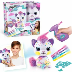 ROCCO GIOCATTOLI Airbrush plush – peluche gattino – libera la fantasia> Kit Artistici E Pittura