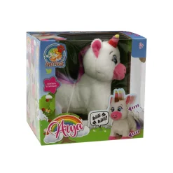 AMI PLUSH Arya unicorno interattivo che cammina e nitrisce – 27 cm –><noscript><img width=