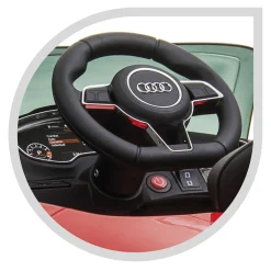 SUN&SPORT Audi tt s roadster 12v per bambini – auto elettrica con batteria al litio, telecomando e luci funzionanti -3+><noscript><img width=