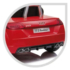 SUN&SPORT Audi tt s roadster 12v per bambini – auto elettrica con batteria al litio, telecomando e luci funzionanti -3+><noscript><img width=