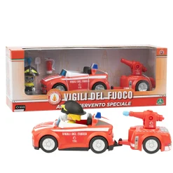 GIOCHI PREZIOSI Auto dei vigili del fuoco con personaggio articolato 7 cm e rimorchio con idrante> Action Figures