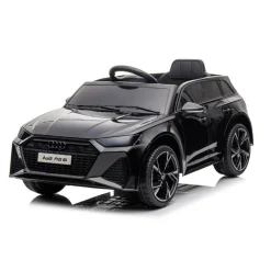 LAMAS Auto elettrica per bambini audi rs6 nera 12v con telecomando, mp3, usb e luci led – adatta per bambini dai 3 anni in su> Cavalcabili Elettrici