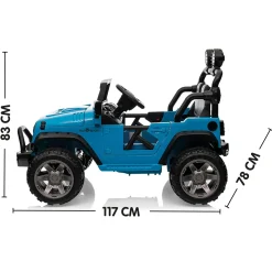 SUN&SPORT Auto off-road a 2 posti con batteria al litio 12v, luci, suoni e radiocomando per bambini – esperienza di guida sicura e divertente> Cavalcabili Elettrici