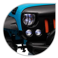 SUN&SPORT Auto off-road a 2 posti con batteria al litio 12v, luci, suoni e radiocomando per bambini – esperienza di guida sicura e divertente><noscript><img width=