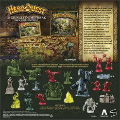 HASBRO GAMING Avalon hill, heroquest, pack delle imprese le giungle di delthrak, per giocare è necessario avere il sistema di gioco base heroquest> Giochi Escape Room Ed Enigmi