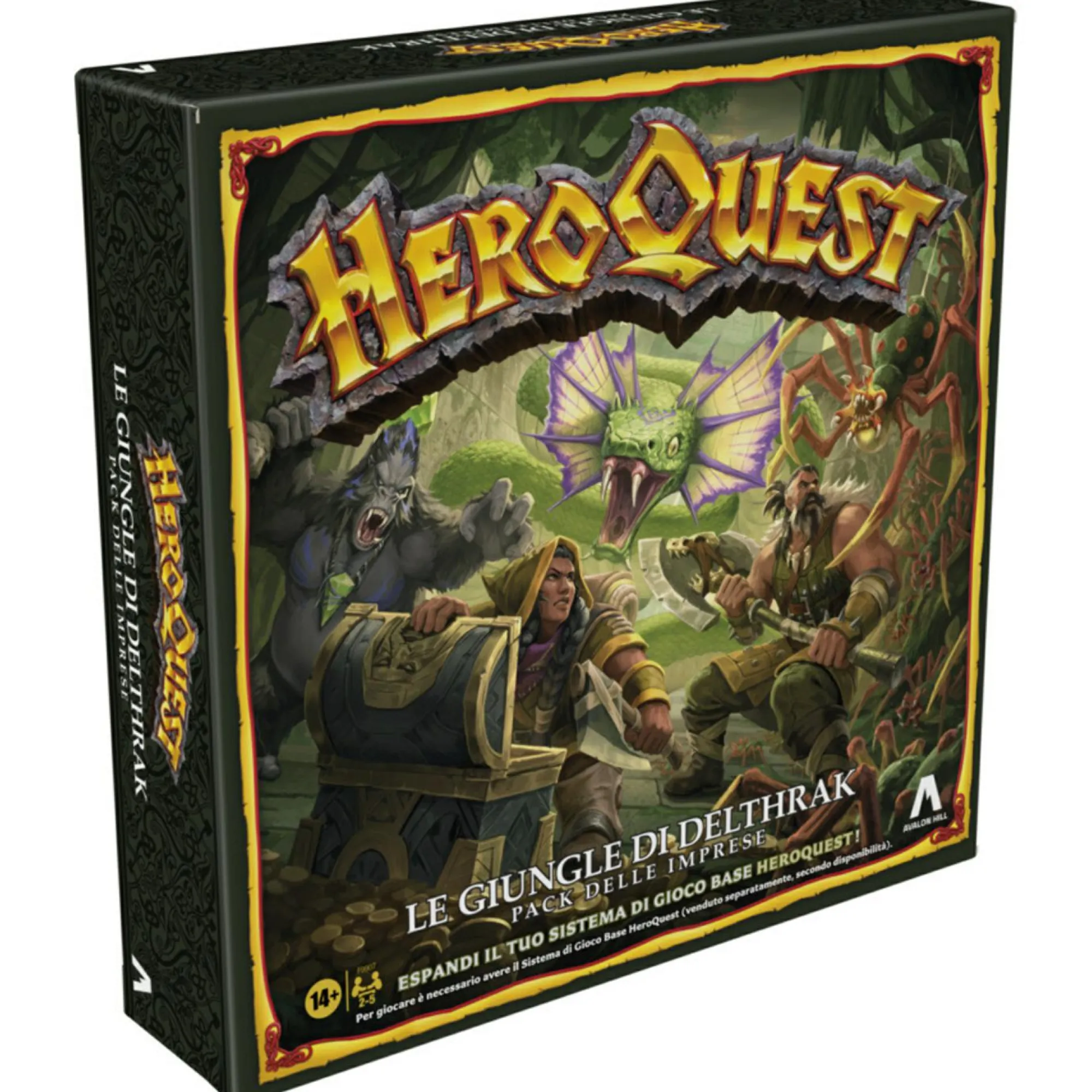 HASBRO GAMING Avalon hill, heroquest, pack delle imprese le giungle di delthrak, per giocare è necessario avere il sistema di gioco base heroquest> Giochi Escape Room Ed Enigmi