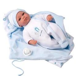 LOVE BEBE' PREMIUM Bambola andy 33cm blu> Bambolotti