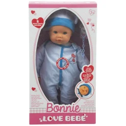 LOVE BEBE' Bambola bonnie 48 cm con suoni  assortita in blu e rosa – love bebè><noscript><img width=