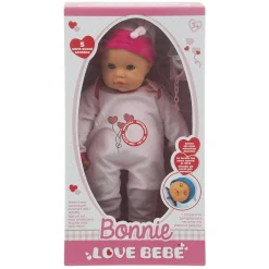 LOVE BEBE' Bambola bonnie 48 cm con suoni  assortita in blu e rosa – love bebè><noscript><img width=