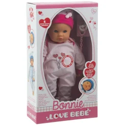 LOVE BEBE' Bambola bonnie 48 cm con suoni  assortita in blu e rosa – love bebè><noscript><img width=