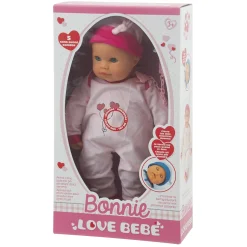 LOVE BEBE' Bambola bonnie 48 cm con suoni  assortita in blu e rosa – love bebè><noscript><img width=