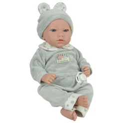 LOVE BEBE' PREMIUM Bambola oliver con culla – 40 cm> Bambolotti