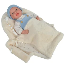 LOVE BEBE' PREMIUM Bambola reborn azzurro 45 cm – love bebé><noscript><img width=