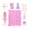 Barbie – armadio dei sogni, set con bambola bionda alla moda, 25 vestiti e accessori, 3 look completi inclusi> Fashion Dolls