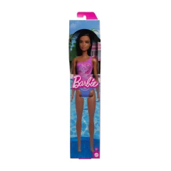 Barbie – beach assortita diversi modelli, bambola con look da mare, costume intero con stampa trendy><noscript><img width=