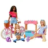 Barbie – divertimento in giardino, set con 3 bambole, 2 cuccioli, bicicletta, skateboard e accessori> Fashion Dolls
