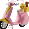 Barbie – scooter & cagnolino, con cucciolo e casco inclusi> Camper E Veicoli Per Bambole