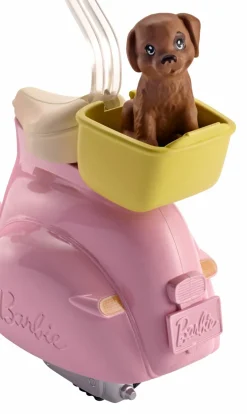 Barbie – scooter & cagnolino, con cucciolo e casco inclusi><noscript><img width=