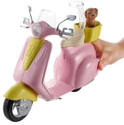 Barbie – scooter & cagnolino, con cucciolo e casco inclusi><noscript><img width=