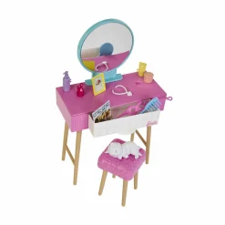 Barbie – set camera da letto di , include una bambola in pigiama rosa e pantofole, un gattino, letto, specchiera e comodino, 20+ accessori a tema, 3+ anni, hpt55><noscript><img width=