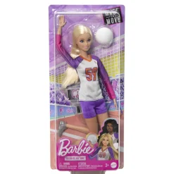 Barbie carriere – pallavolista, bambola snodata con divisa sportiva, palla e accessori inclusi> Fashion Dolls