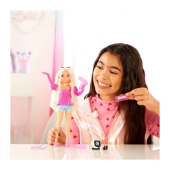 Barbie dream besties – “malibu”, bambola bionda alla moda con 11 accessori a tema capelli e make-up inclusi> Fashion Dolls