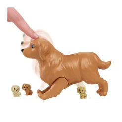 Barbie , playset cuccioli appena nati con bambola bionda, cane che partorisce, 3 cuccioli e funzione cambia colore e accessori per accudirli, giocattolo per bambini 3+ anni> Fashion Dolls