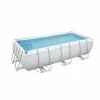 Bestway piscina power steel frame  rettangolare cm. 404x201x100> Piscine Da Giardino
