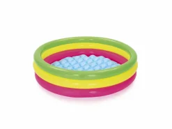 Bestway piscina summer 3 anelli color con fondo gonfiabile 102x25 cm> Gonfiabili Per Bambini