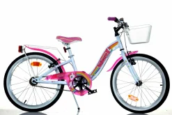 Bici bambina unicorn 20″ – colori arcobaleno, telaio in acciaio, freni anteriori e posteriori, cestino, catarifrangenti e parafanghi per bambine dai 7 a 11 anni> Biciclette Per Bambini