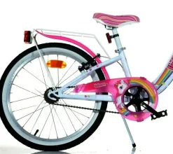 Bici bambina unicorn 20″ – colori arcobaleno, telaio in acciaio, freni anteriori e posteriori, cestino, catarifrangenti e parafanghi per bambine dai 7 a 11 anni> Biciclette Per Bambini