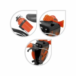 SUN&SPORT Bicicletta 12″ – arancione – freno caliper frontale – borraccia e mascherina frontale incluse – adatta per  bambini dai 3-5 anni><noscript><img width=