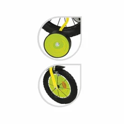 SUN&SPORT Bicicletta 14″ – verde – bauletto, cestello e disco colorato nella ruota anteriore inclusi – adatta per  bambini dai 5-7 anni> Biciclette Per Bambini