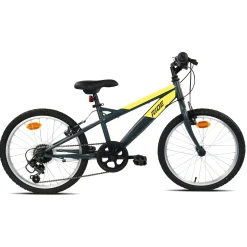 SUN&SPORT Bicicletta 20″ con 6 marce gialla – perfetta per ogni terreno> Biciclette Per Bambini