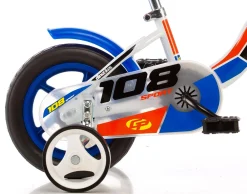 DINO BIKES Bicicletta da 10 pollici senza freno per bambini – telaio in acciaio, ruote in lega, sella regolabile e stabilizzatori di sicurezza – adatta per bambini dai 2 ai 3 anni> Biciclette Per Bambini