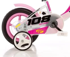 DINO BIKES Bicicletta da 10 pollici senza freno per bambini – telaio in acciaio, ruote in lega, sella regolabile e stabilizzatori di sicurezza – adatta dai 2 ai 3 anni> Biciclette Per Bambini