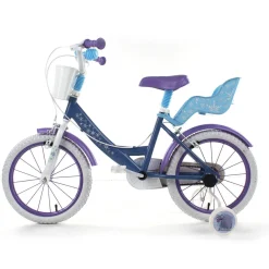 Disney Bicicletta da bambini da 14 pollici con portabambole – cestino e stabilizzatori laterali di frozen><noscript><img width=