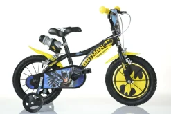 DC COMICS Bicicletta da bambino batman ruota 14 pollici con rotelle, freno e scudo anteriore – adatta a 5-7 anni – ideale per imparare a pedalare in autonomia con massima sicurezza> Biciclette Per Bambini