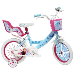 Disney Bicicletta misura da 16 pollici frozen con cestino e portabambole – adatta per bambini 4-6 anni> Biciclette Per Bambini