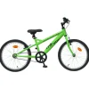 SUN&SPORT Bicicletta  verde 20 pollici per bambini dai 5 agli 8 anni – sicura, robusta e colorata> Biciclette Per Bambini