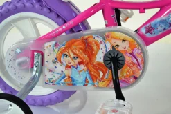 WINX Bicicletta 12” con portabambola, freno e cestino anteriore – adatta per  bambini dai 3-5 anni><noscript><img width=