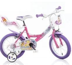 WINX Bicicletta 14” con portabambola, freno e cestino anteriore – adatta per  bambini dai 5-7 anni> Biciclette Per Bambini