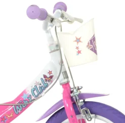 WINX Bicicletta 14” con portabambola, freno e cestino anteriore – adatta per  bambini dai 5-7 anni><noscript><img width=