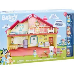BLUEY casa giocattolo con famiglia completa e accessori picnic – include 4 personaggi><noscript><img width=