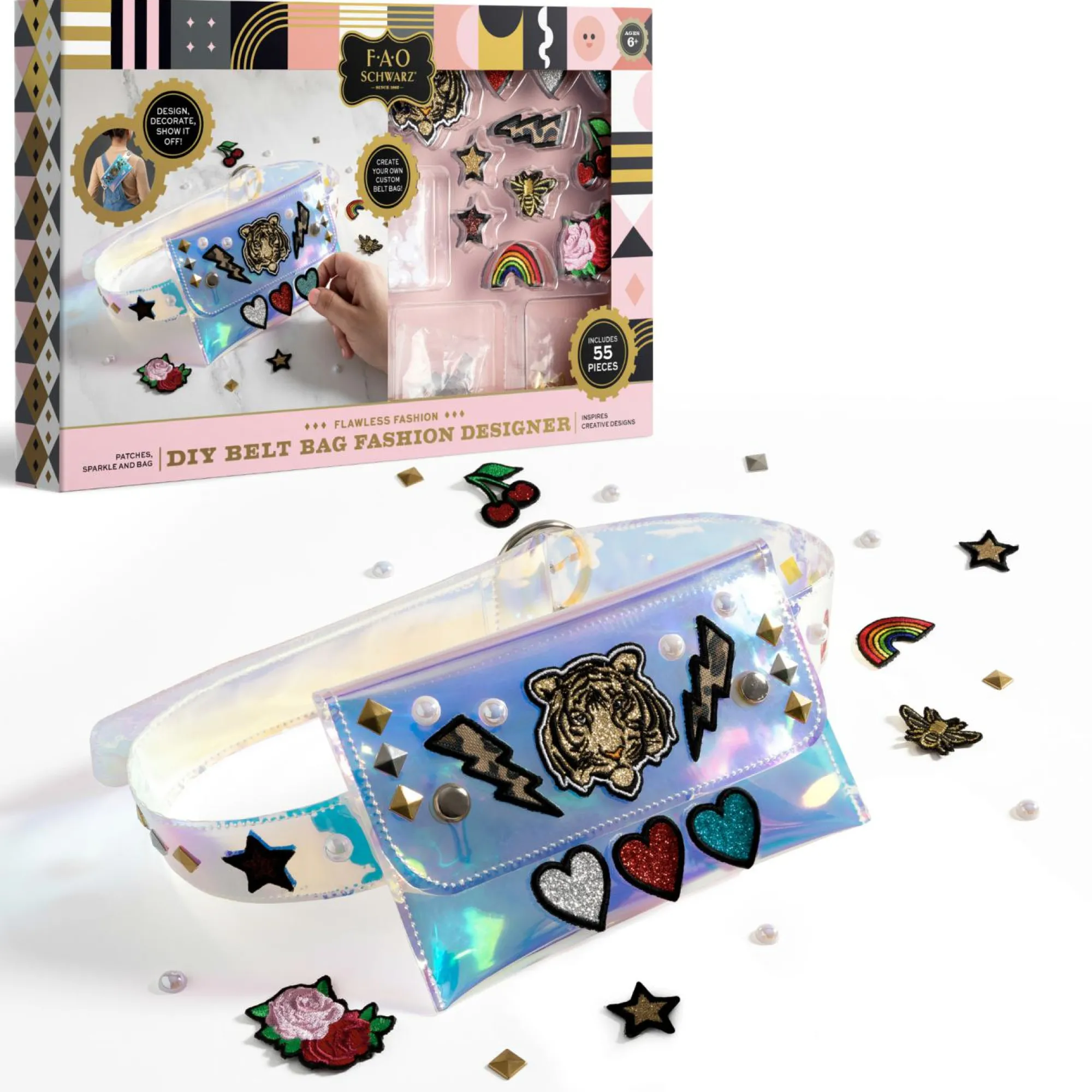 FAO Schwarz Borsa a tracolla decorabile fai da te> Moda, Gioielli, Decorazioni, Cosmetici