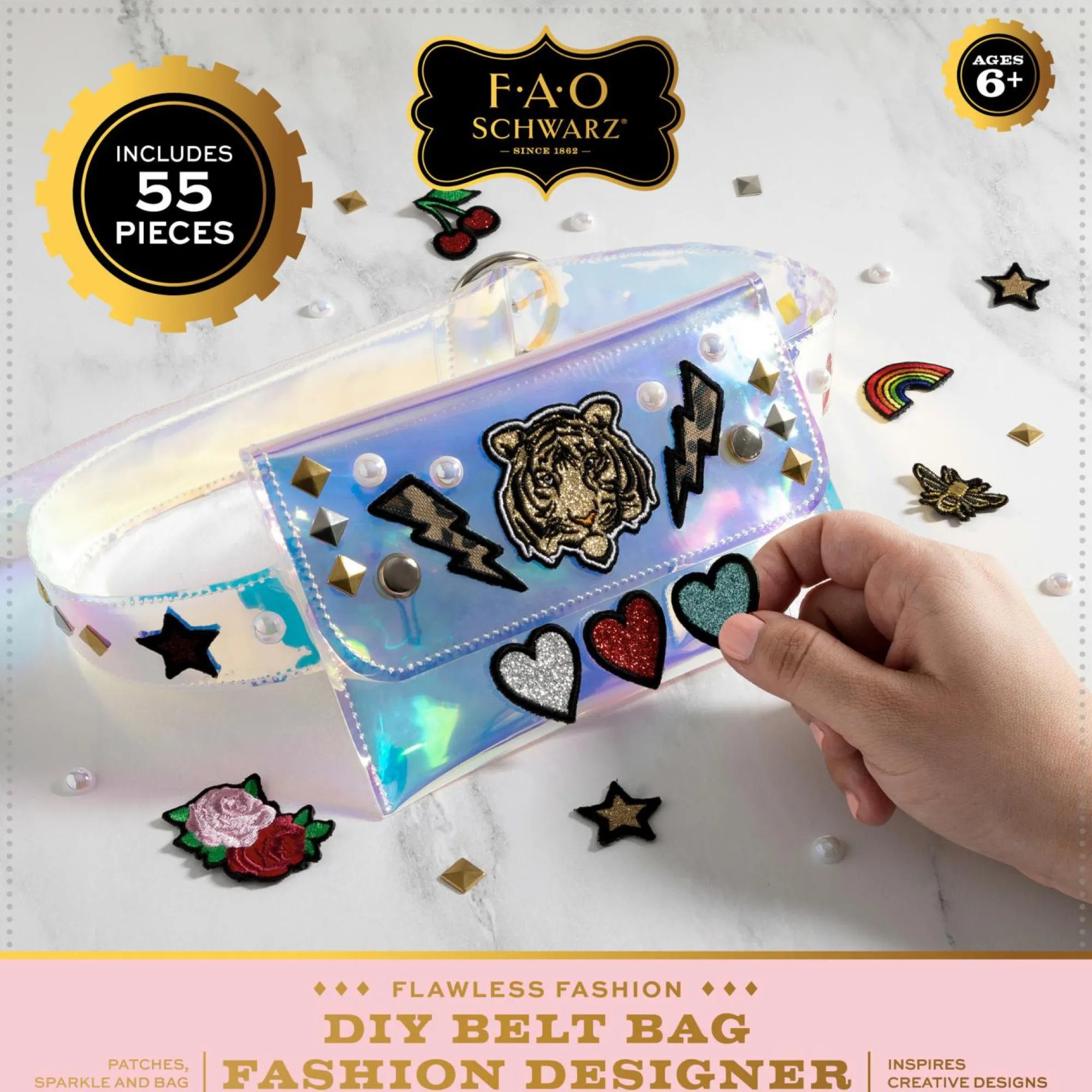 FAO Schwarz Borsa a tracolla decorabile fai da te> Moda, Gioielli, Decorazioni, Cosmetici