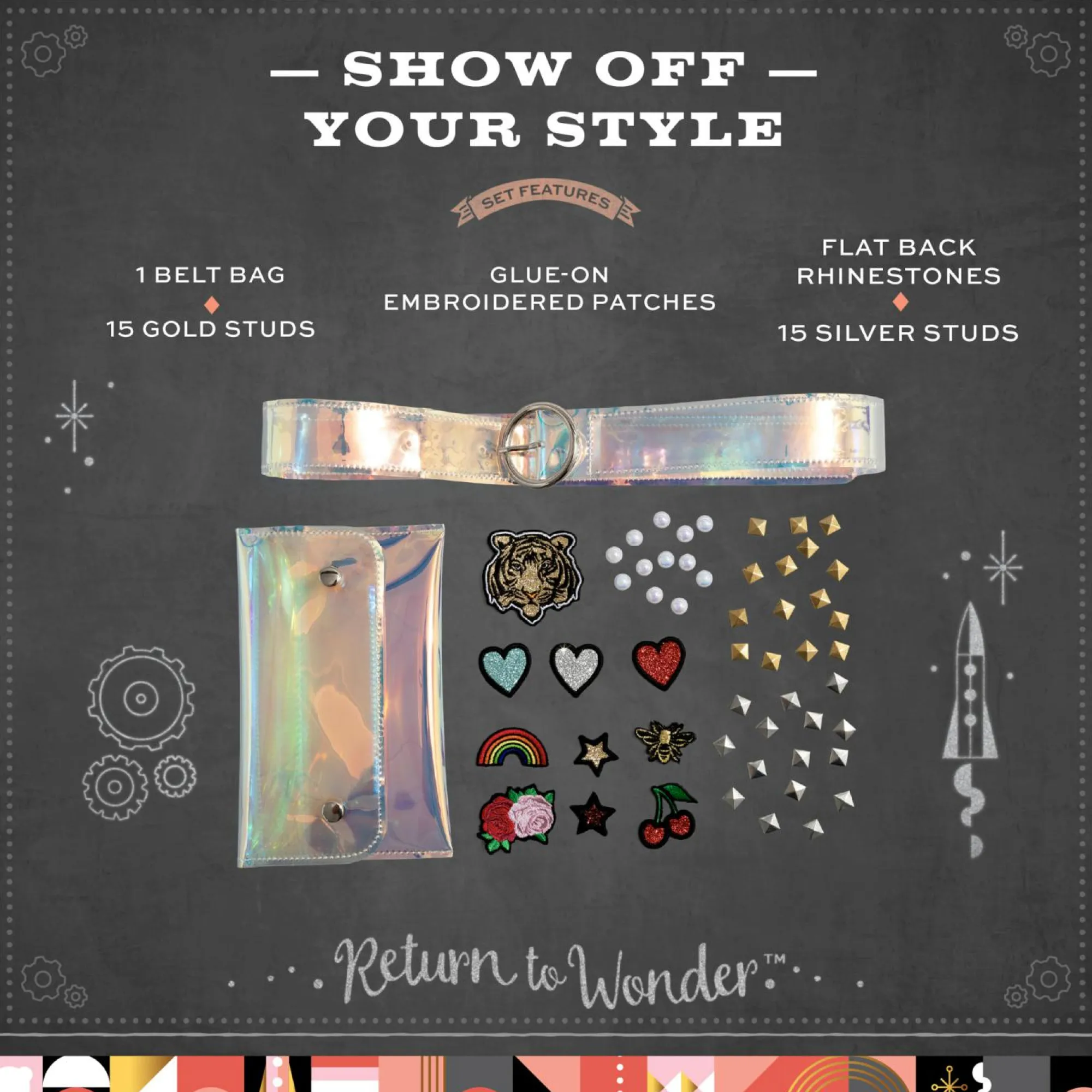 FAO Schwarz Borsa a tracolla decorabile fai da te> Moda, Gioielli, Decorazioni, Cosmetici