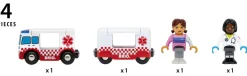 BRIO world – ambulanza di soccorso 36035 | accessori per set di trenini per bambini dai 3 anni in su><noscript><img width=